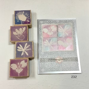 HERO ARTS FLOWERS Rubberstempelsets "Pastel Petals" Op hout gemonteerd. Set van vier