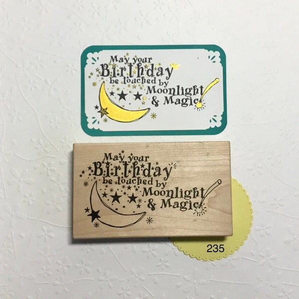 Old Town Crafts Rubber Stamp. May your Birthday...   5 x 2 7/8 inches Wood mounted