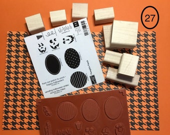 Conjunto de montagem de carimbos de borracha HALLOWEEN. Carimbando! Conjunto de 11 peças