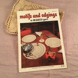 CROCHET Patons Gem  Motifs Edgings Booklet: Home Decor, Macrame Necklaces (Book C.32)