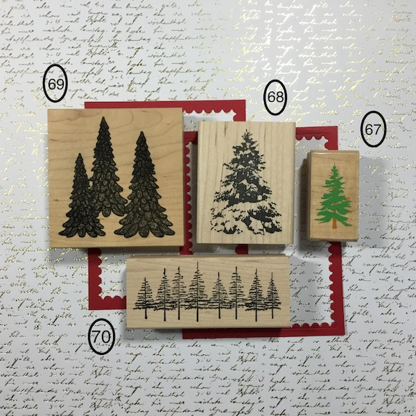 PINE TREES Rubber Stamps. Great Impressions, Just for fun, Memory Box, Posh Impressions. Choose one!