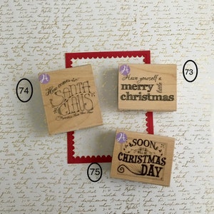 HAMPTON ART WEIHNACHTEN Stempel. Holz montiert. Weihnachtswünsche. Wähle eins!