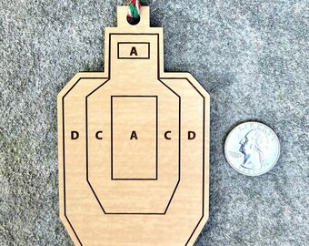 Target Tactical Ornament, Competition Shooting, Firearms Instructor, Bullseye, Car Charm, Gift For Him