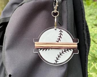 Softball Bag Tag Hair Tie Holder, Softball Team Gift