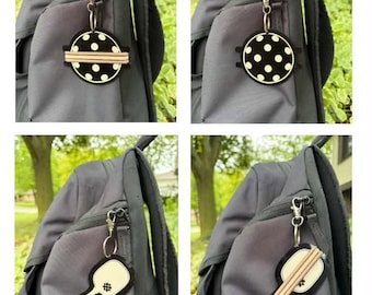 Pickleball Bag Tag Hair Tie Holder