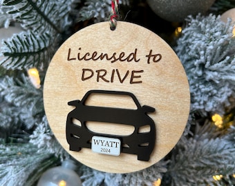 Personalized New Driver Ornament: 2026 First Car Gift