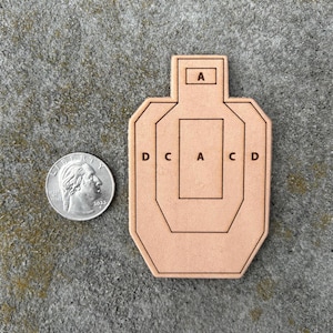 Leather Target Patch: Firearms Instructor Range Bag Accessory