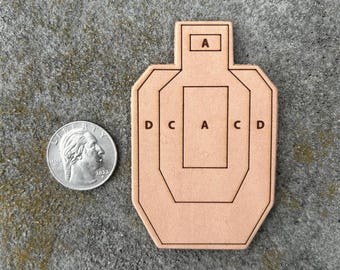 Leather Target Patch: Firearms Instructor Range Bag Accessory