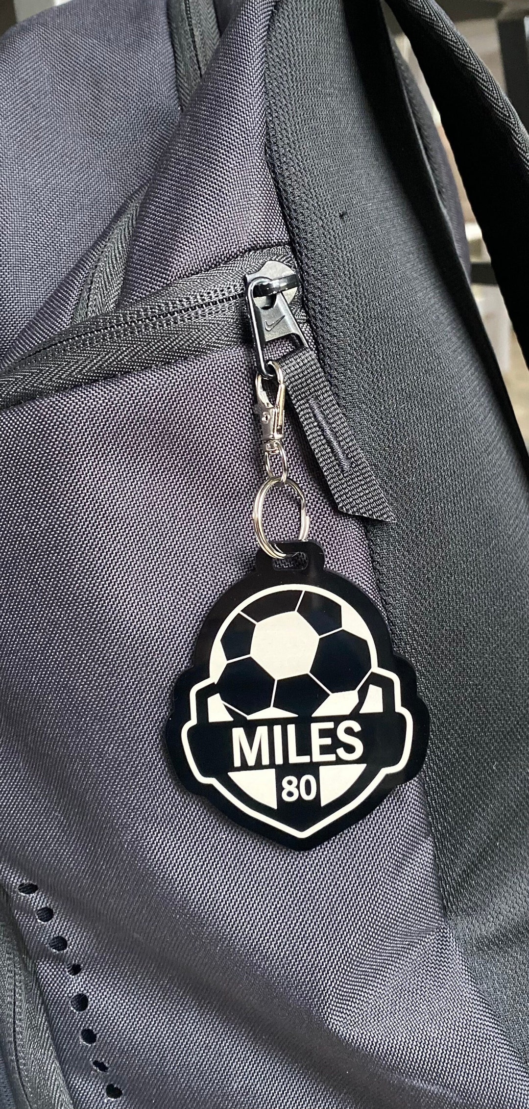 Soccer Bag Tag, Personalized Keychain, Soccer Car Charm, Gift for