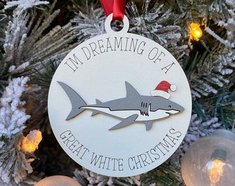 Shark Ornament, Baby Shark, Shark Week, Christmas Ornament, Funny Kid Ornament, Sea Life