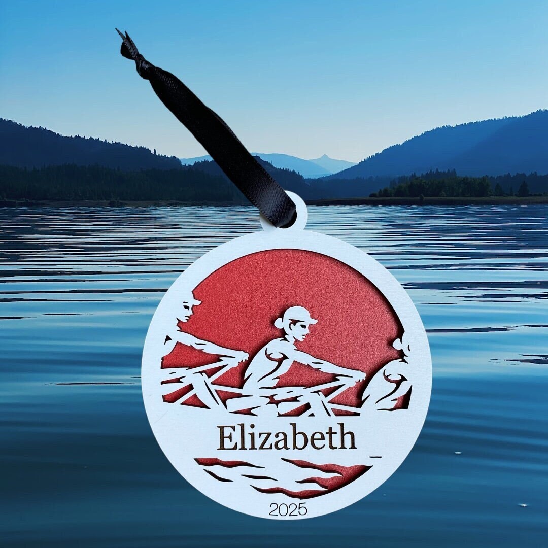 Rowing Crew Ornament, Rowing Team Gift, Gift From Coach, Rowing Car