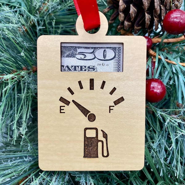 Gas Money Ornament, Teen Driver Gift, Cash Holder