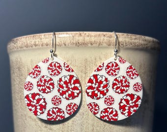 Cheerleader Pom Pom Earrings: Colorful Acrylic School Spirit Jewelry