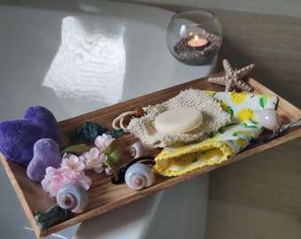 Sisal Seifensäckchen / Seifenbeutel mit Reisetasche aus beschichtetem Baumwollstoff