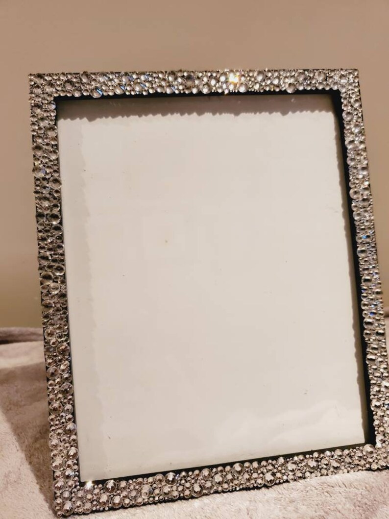 Rhinestone Embellished Picture Frame Etsy