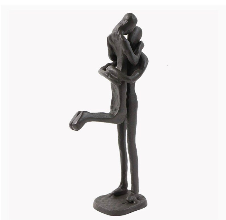 Passionate A2 Kiss Sculpture Art Iron Statue Romantic Metal Etsy