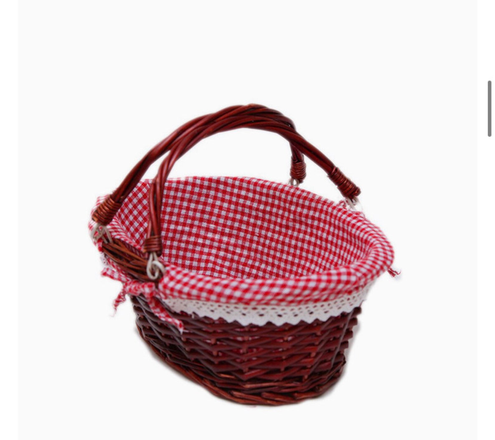 Wicker Basket Gift Baskets Empty Oval Willow Woven Picnic Etsy