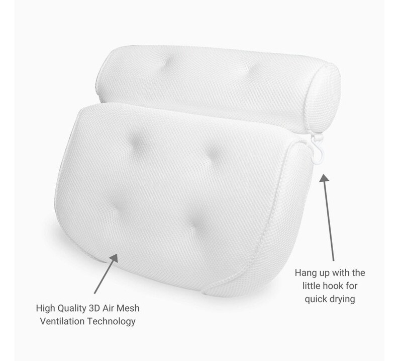 Bathtub Pillow for Neck and Shoulder Spa Bathroom ...