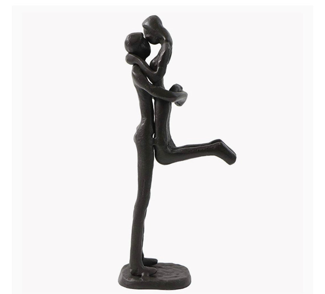 Passionate A2 Kiss Sculpture Art Iron Statue Romantic Metal Etsy