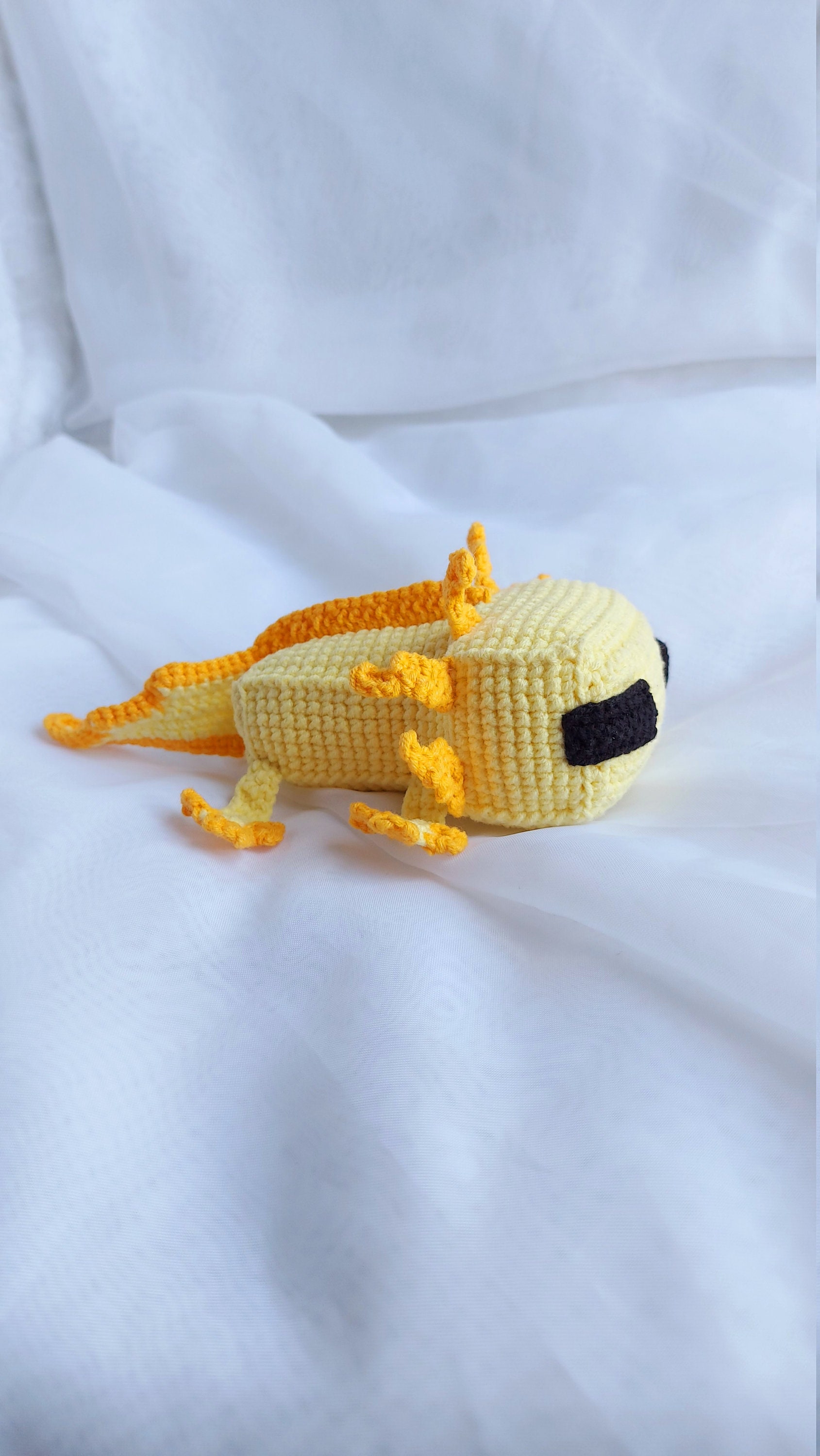 Axolotl Plush Minecraft Axolotl Yellow Axolotl Axolotl Crochet Etsy