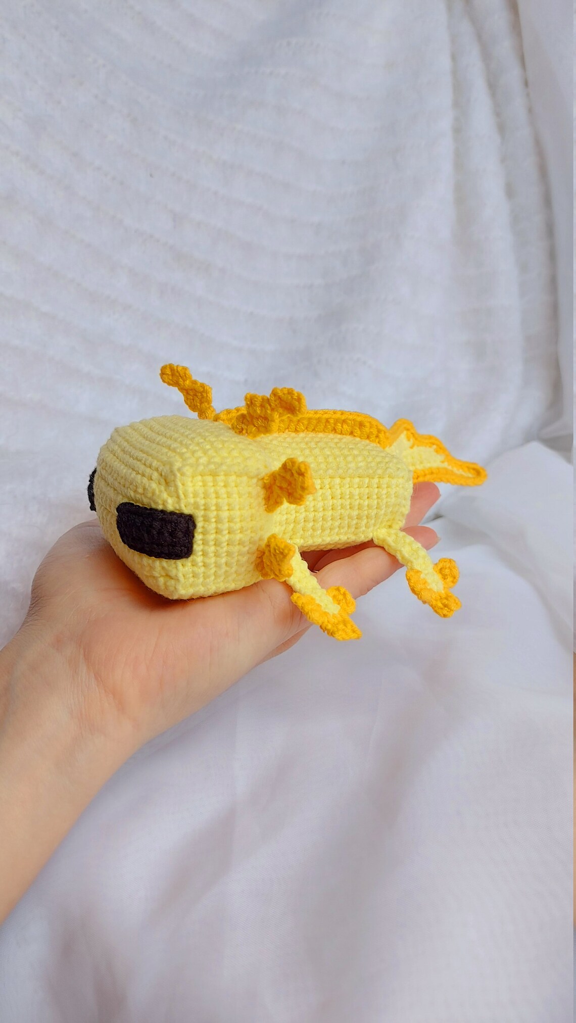 Axolotl plush Minecraft axolotl Yellow axolotl Axolotl crochet | Etsy