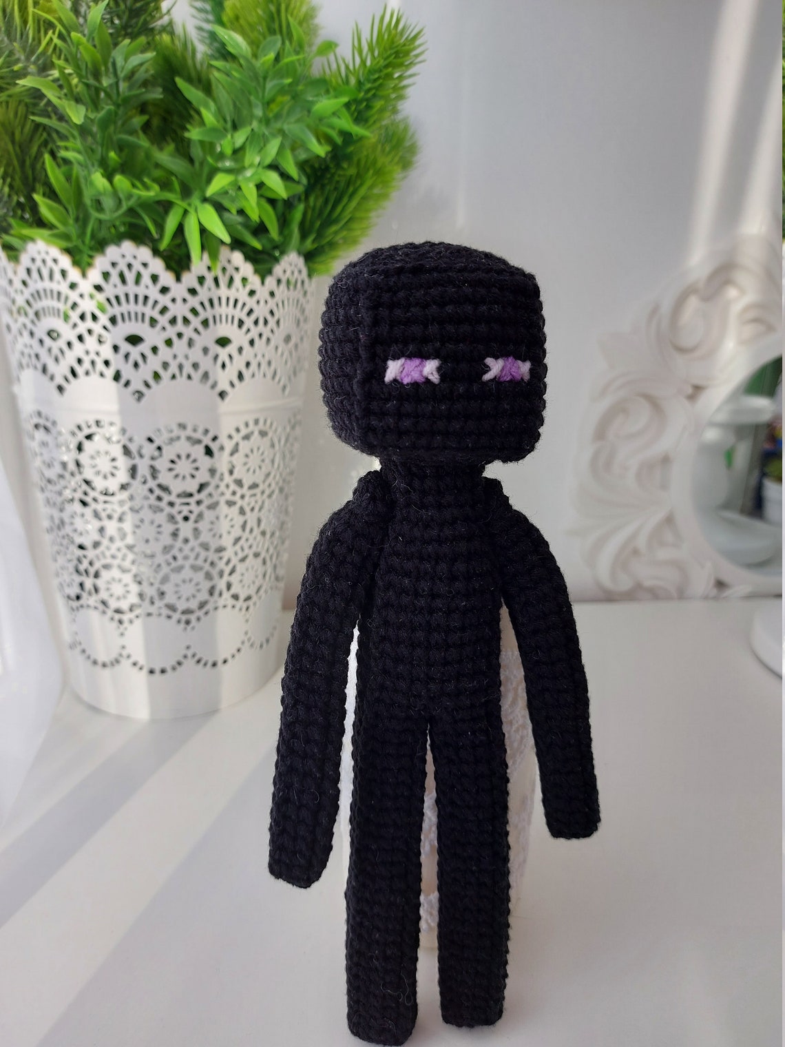 Crochet Enderman Minecraft enderman Minecraft character | Etsy