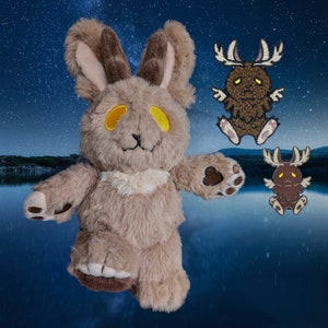 Wolpertinger Plush: German Folklore Bunny, Cryptid Plush (7 in)
