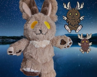 Wolpertinger Plush: German Folklore Bunny, Cryptid Plush (7 in)