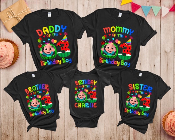 Personalized Cocomelon Birthday T-shirt 