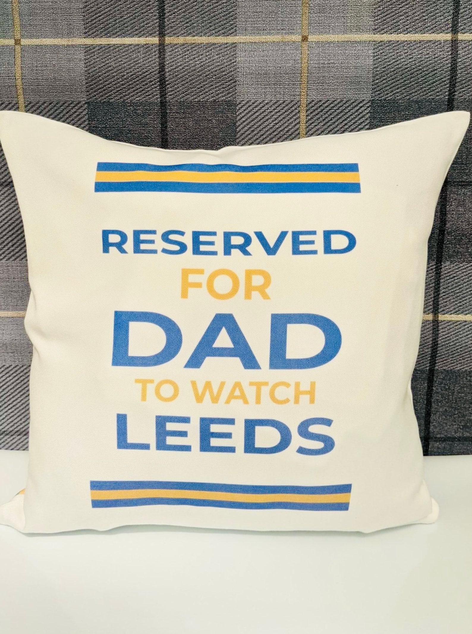 Dad Leeds Cushion Leeds Football Football Gift Gift For Etsy