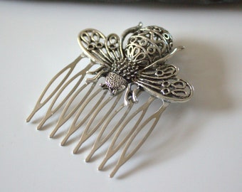 Bumblebee Hair Comb, Honeybee Hair Comb, Bee Hair Accessory, Fun Hair Accessory, Prom Hair Comb Accessory, Nature Inspired Hair Comb