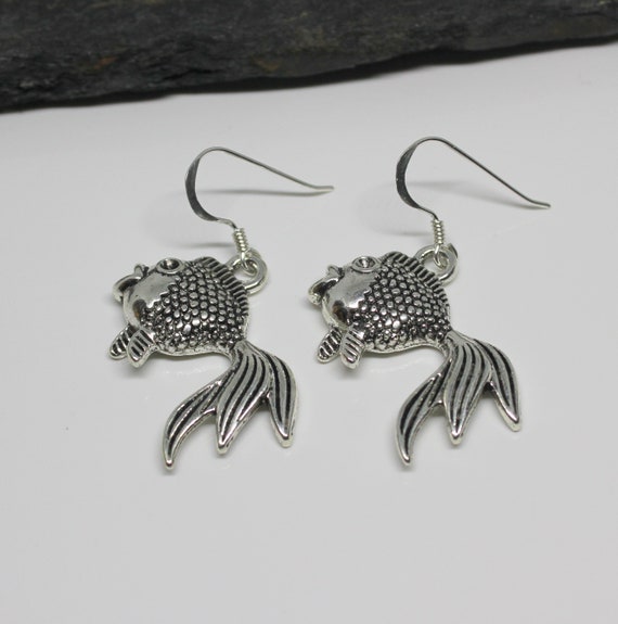 Silver 2024 fish earrings