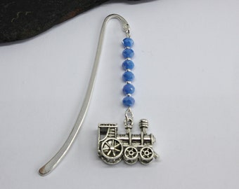 Train Bookmark, Book Lover Gift, Reading Gift, Reading Accessory, Train Spotter Bookmark Gift, Personalised Bookmark Gift, Beaded Bookmark