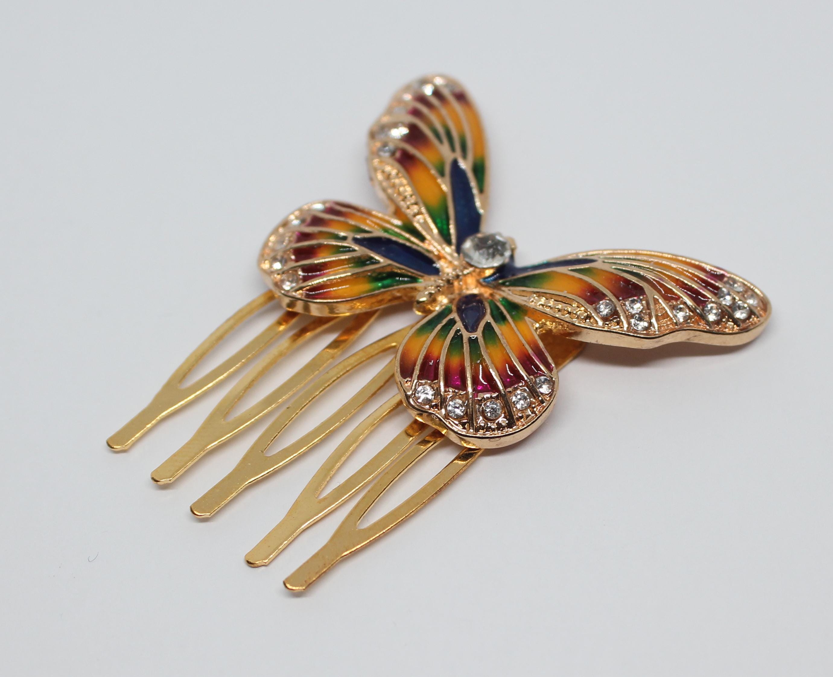 Elegant Tortoiseshell Butterfly Hair Comb Cheers US Hair Claw Butterfly Tortoise Shell Hair Claw Clips  main image 3