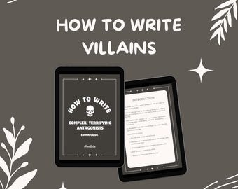 How to write complex, terrifying villains ebook, Digital or Printable Writing Planner, Character Profile, Novel Templates, Goodnotes