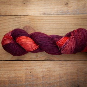 Sock yarn - Superwash Bluefaced Leicester (BFL)/Nylon High Twist 4ply hand dyed yarn - sock weight - Ready to Ship
