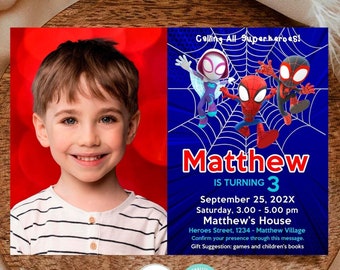 Editable Invitation, ANY AGE, Birthday Invitation, Kid Birthday Invitation Template, Editable Corjl Invitation, Kid Invite With Photo #0510