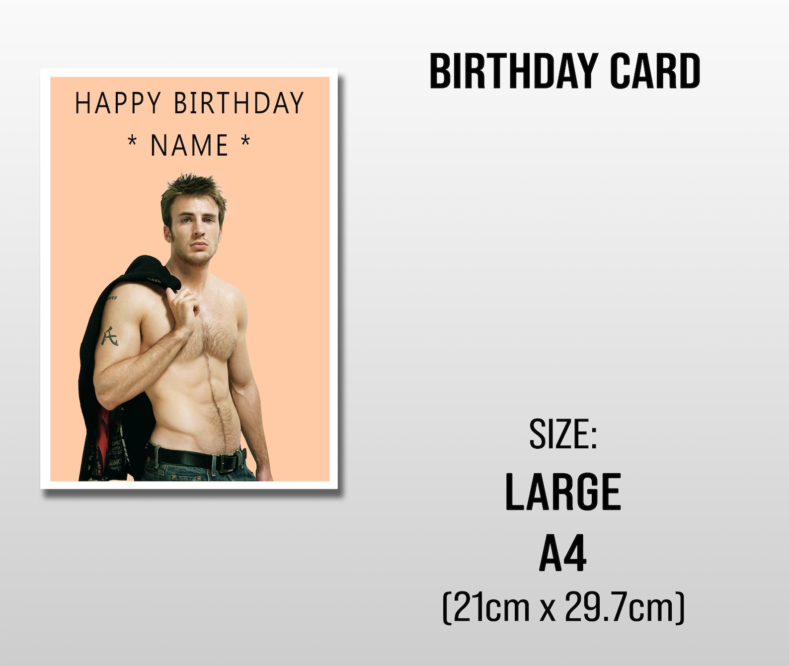 Personalised Chris Evans Birthday Card Greeting Card any | Etsy