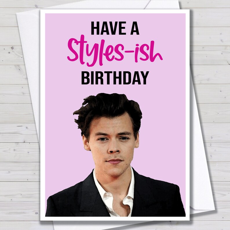 Harry Styles Birthday Card Greeting Card For Harry Styles Etsy Harry Styles Birthday Card Greeting Card For Harry Styles Etsy