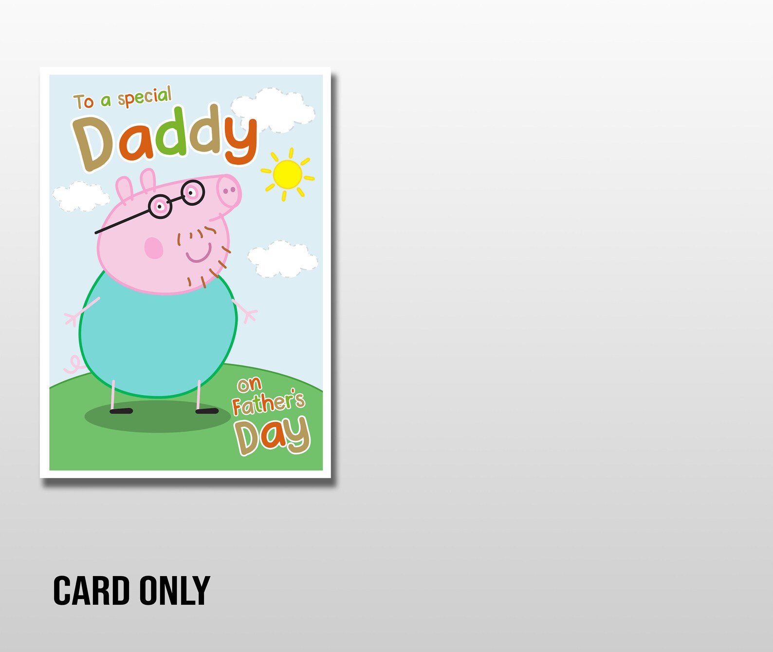 Daddy Pig Fathers Day Card Peppa Pig To a special Daddy | Etsy