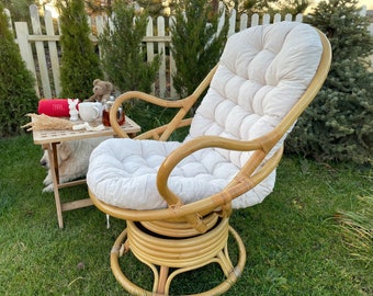 Grand coussin pour chaise en rotin, oreiller de courtepointe épais pour, coussin de chaise Bambook, coussin de chaise Papasan, coussin de bambou papasan