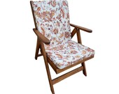 Chair mattress for outdoor seats Flower 41x19x2 in . Cushion for Home rattan chair flat seat home garden