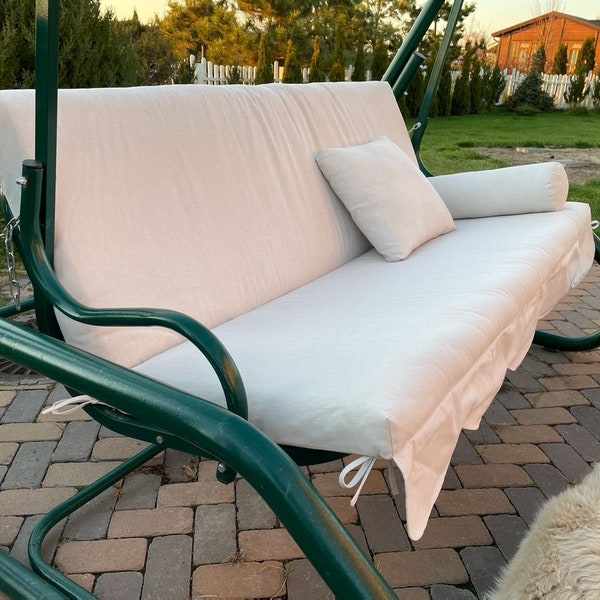 Large Foam cushion for the porch swing, big long cushion for outdoor and patio, thick and soft cushion for backyard, produced in UKRAINE