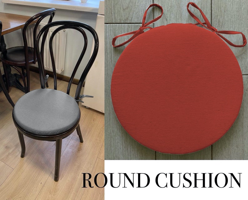 Red bright pad / Chair Pad for Seat /in Outdoor Home Kitchen Textile More Colors 14 15 16 17 18 19 20 Handmade for patio zdjęcie 1