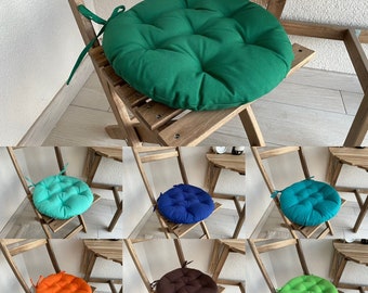 Cushion color Round Chair Pad for Seat / 14/15/16/17 in Outdoor Home Kitchen Textile More Colors tufted cushion, made in ukraine