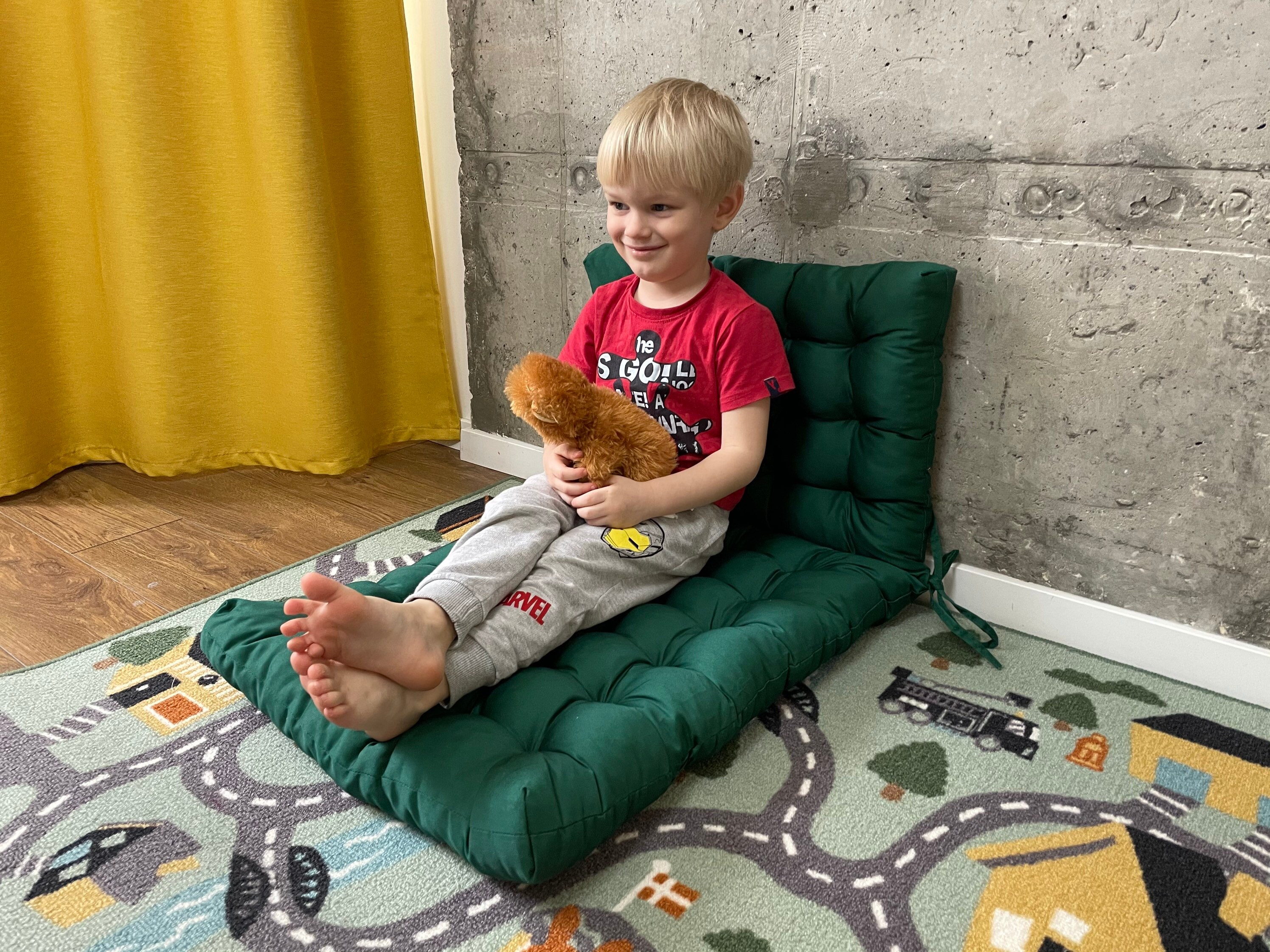 Alfombra del piso de la guardería alfombra de juego verde | Etsy