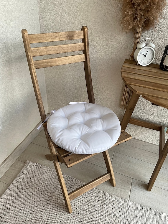 White Cushions Round Chair Pad for Seat 1318 Inches Sizes in Etsy UK
