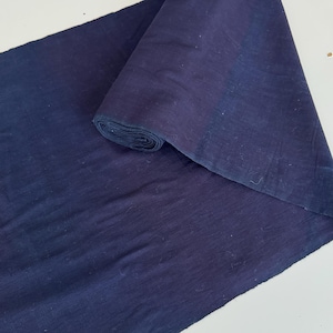 Vintage mörk indigofärgad bomullstyg, Sashiko Boro-material