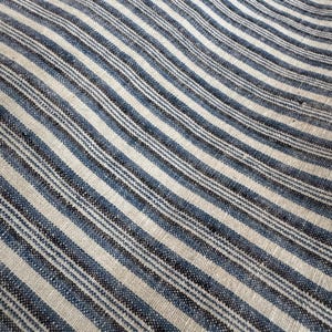 Boulevard - Tessuto vintage fatto a mano, tessuto di cotone a righe rustiche, tessuto per sacchi di grano, tessuto per costumi antichi, tessuto vintage per abiti da lavoro