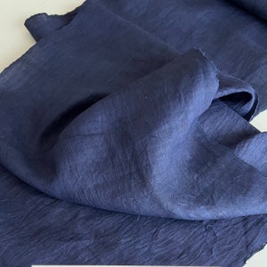 Vintage Indigo gefärbtes Leinen, Vintage handgewebtes Indigo gefärbtes Ramie, Vintage Indigo Leinen, Vintage Leinenvorhang